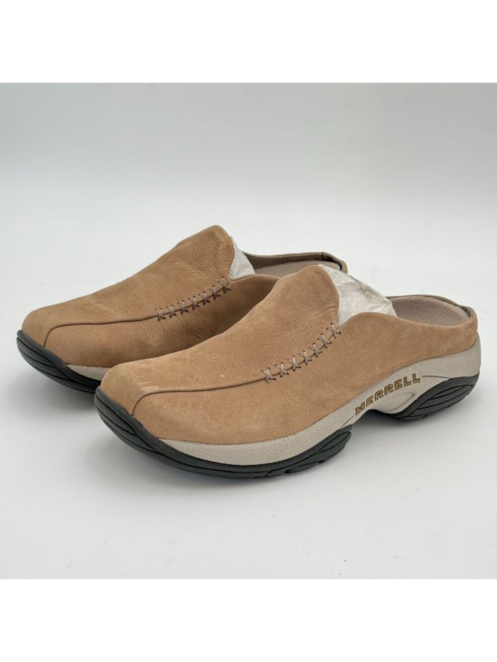 Merrell Primo Seam Sand Mules Leather Moc Slip-on Shoes Womens 7 Gorpcore